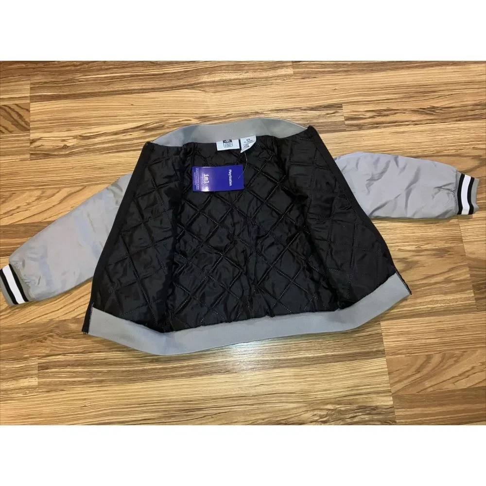 Sony Playstation Boys Black Bomber Jacket Size 4/5 Youth, NEW‎ With TAGS